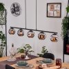 Ripoll Hanglamp, Kogellampje, Hanglamp Chroom, Rookkleurig, 5-lichts