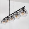Ripoll Hanglamp, Kogellampje, Hanglamp Duidelijk, Rookkleurig, 5-lichts