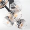 Koyoto Plafondlamp, Kogellampje Amber, Duidelijk, Rookkleurig, 8-lichts