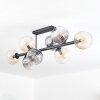 Koyoto Plafondlamp, Kogellampje Amber, Duidelijk, Rookkleurig, 8-lichts
