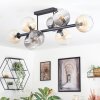 Koyoto Plafondlamp, Kogellampje Amber, Duidelijk, Rookkleurig, 8-lichts