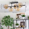 Ripoll Plafondlamp, Kogellampje Amber, 5-lichts