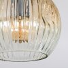 Ripoll Plafondlamp, Kogellampje Amber, Duidelijk, Rookkleurig, 5-lichts