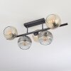 Ripoll Plafondlamp, Kogellampje Amber, Duidelijk, Rookkleurig, 5-lichts