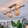 Chehalis Plafondlamp, Kogellampje Amber, 5-lichts