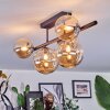 Chehalis Plafondlamp, Kogellampje Amber, 5-lichts