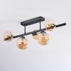 Chehalis Plafondlamp, Kogellampje Amber, 5-lichts