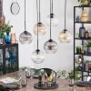 Koyoto Hanglamp, Kogellampje, Hanglamp Amber, Duidelijk, Rookkleurig, 6-lichts