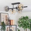 Ripoll Plafondlamp, Kogellampje Amber, Duidelijk, Rookkleurig, 5-lichts