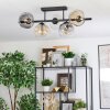 Ripoll Plafondlamp, Kogellampje Amber, Duidelijk, Rookkleurig, 5-lichts