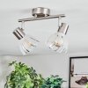 Saire Plafondlamp, Plafondspot Chroom, Nikkel mat, 2-lichts