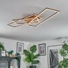 Brina Plafondlamp LED Bruin, 1-licht, Afstandsbediening