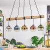 Koyoto Hanglamp, Kogellampje, Hanglamp Natuurlijke kleuren, Zwart, 5-lichts