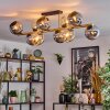 Koyoto Plafondlamp, Kogellampje Goud, Zwart, 10-lichts