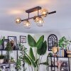 Chehalis Plafondlamp, Kogellampje Amber, Duidelijk, 5-lichts