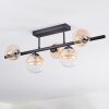 Chehalis Plafondlamp, Kogellampje Amber, Duidelijk, 5-lichts
