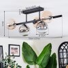 Chehalis Plafondlamp, Kogellampje Amber, Duidelijk, Rookkleurig, 5-lichts