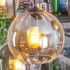 Koyoto Hanglamp, Kogellampje, Hanglamp Amber, Duidelijk, Rookkleurig, 6-lichts