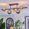 Chehalis Plafondlamp, Kogellampje Amber, Rookkleurig, 5-lichts