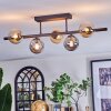 Chehalis Plafondlamp, Kogellampje Amber, Rookkleurig, 5-lichts
