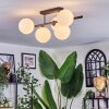 Chehalis Plafondlamp, Kogellampje Wit, 5-lichts