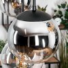 Gastor Hanglamp, Kogellampje, Hanglamp Amber, Chroom, Duidelijk, Rookkleurig, 6-lichts
