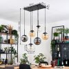 Gastor Hanglamp, Kogellampje, Hanglamp Amber, Duidelijk, Rookkleurig, 6-lichts