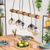 Koyoto Hanglamp, Kogellampje, Hanglamp Natuurlijke kleuren, Zwart, 5-lichts
