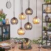 Koyoto Hanglamp, Kogellampje, Hanglamp Amber, Rookkleurig, 6-lichts