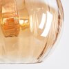 Koyoto Hanglamp, Kogellampje, Hanglamp Amber, Rookkleurig, 6-lichts