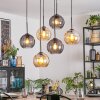 Koyoto Hanglamp, Kogellampje, Hanglamp Amber, Rookkleurig, 6-lichts