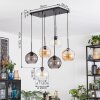 Koyoto Hanglamp, Kogellampje, Hanglamp Amber, Duidelijk, Rookkleurig, 6-lichts