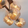 Koyoto Plafondlamp, Kogellampje Amber, 8-lichts