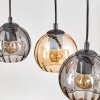 Koyoto Hanglamp, Kogellampje, Hanglamp Natuurlijke kleuren, Zwart, 5-lichts