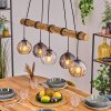 Koyoto Hanglamp, Kogellampje, Hanglamp Natuurlijke kleuren, Zwart, 5-lichts