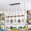 Koyoto Hanglamp, Kogellampje, Hanglamp Natuurlijke kleuren, Zwart, 5-lichts