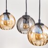 Koyoto Hanglamp, Kogellampje, Hanglamp Natuurlijke kleuren, Zwart, 5-lichts