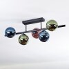 Chehalis Plafondlamp, Kogellampje Blauw, Groen, Koperkleurig, 5-lichts