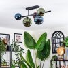 Chehalis Plafondlamp, Kogellampje Blauw, Groen, Koperkleurig, 5-lichts