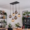 Gastor Hanglamp, Kogellampje, Hanglamp Amber, Rookkleurig, 6-lichts