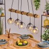 Ripoll Hanglamp, Kogellampje, Hanglamp Natuurlijke kleuren, Zwart, 5-lichts