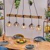 Ripoll Hanglamp, Kogellampje, Hanglamp Natuurlijke kleuren, Zwart, 5-lichts
