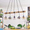 Ripoll Hanglamp, Kogellampje, Hanglamp Natuurlijke kleuren, Zwart, 5-lichts