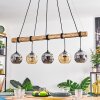 Ripoll Hanglamp, Kogellampje, Hanglamp Natuurlijke kleuren, Zwart, 5-lichts