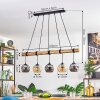 Ripoll Hanglamp, Kogellampje, Hanglamp Natuurlijke kleuren, Zwart, 5-lichts