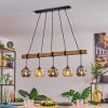 Ripoll Hanglamp, Kogellampje, Hanglamp Natuurlijke kleuren, Zwart, 5-lichts