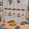 Ripoll Hanglamp, Kogellampje, Hanglamp Natuurlijke kleuren, Zwart, 5-lichts