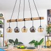 Ripoll Hanglamp, Kogellampje, Hanglamp Natuurlijke kleuren, Zwart, 5-lichts