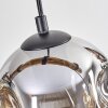 Ripoll Hanglamp, Kogellampje, Hanglamp Natuurlijke kleuren, Zwart, 5-lichts