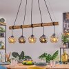 Ripoll Hanglamp, Kogellampje, Hanglamp Natuurlijke kleuren, Zwart, 5-lichts